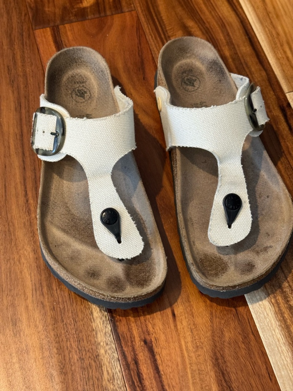 Off-White Canvas Birkenstock Sandals W 9/9.5 EU 40